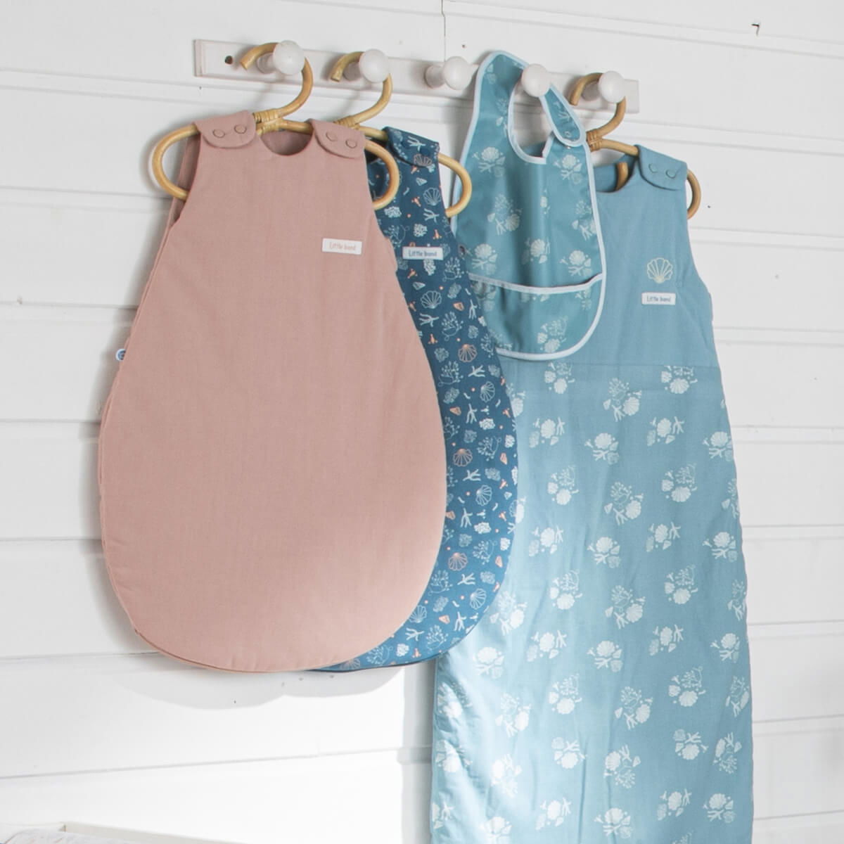 Gigoteuse naissance hiver en popeline 65 cm - Seaside Romance uni rose - BB Malin