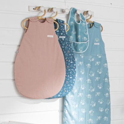 Gigoteuse naissance hiver en popeline 65 cm - Seaside Romance uni rose - BB Malin