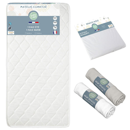 BB Kit - Matelas bébé Climatisé Ete / Hiver - 60x120 cm - Babycalin