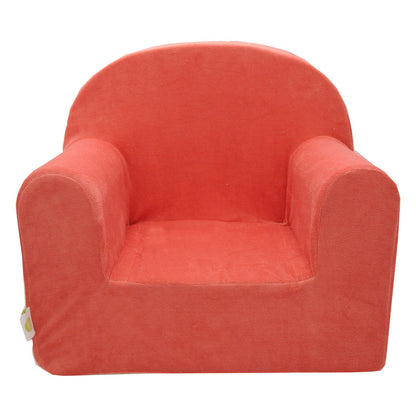 Housse de fauteuil droit enfant en velours uni - Terracotta - BB Malin