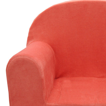 Housse de fauteuil droit enfant en velours uni - Terracotta - BB Malin