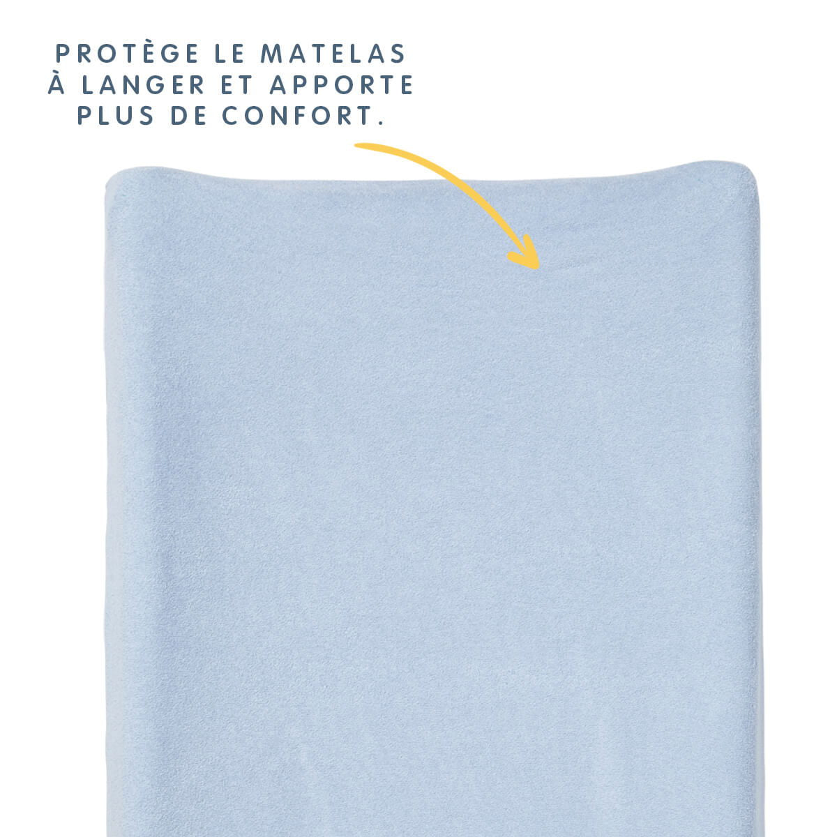 Housse de matelas à langer en éponge 50x70 cm Bleu - 