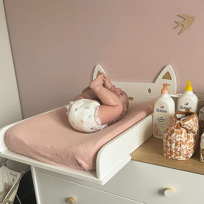 Housse de matelas à langer en éponge 50x70 cm Rose - 