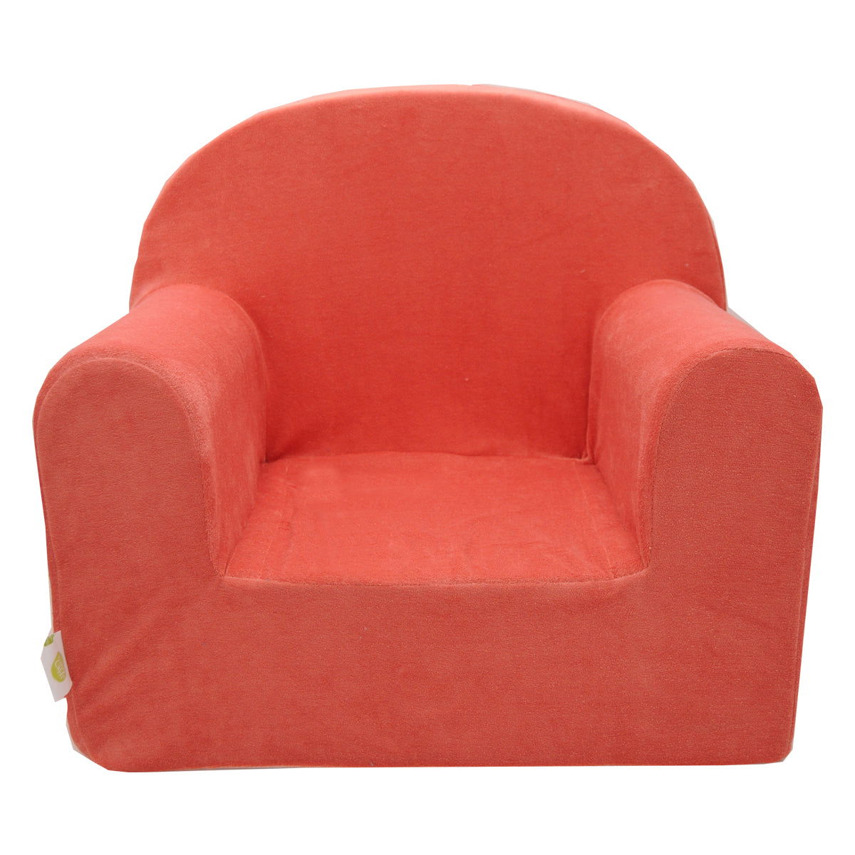 Housse de fauteuil droit enfant en velours uni - Terracotta - 