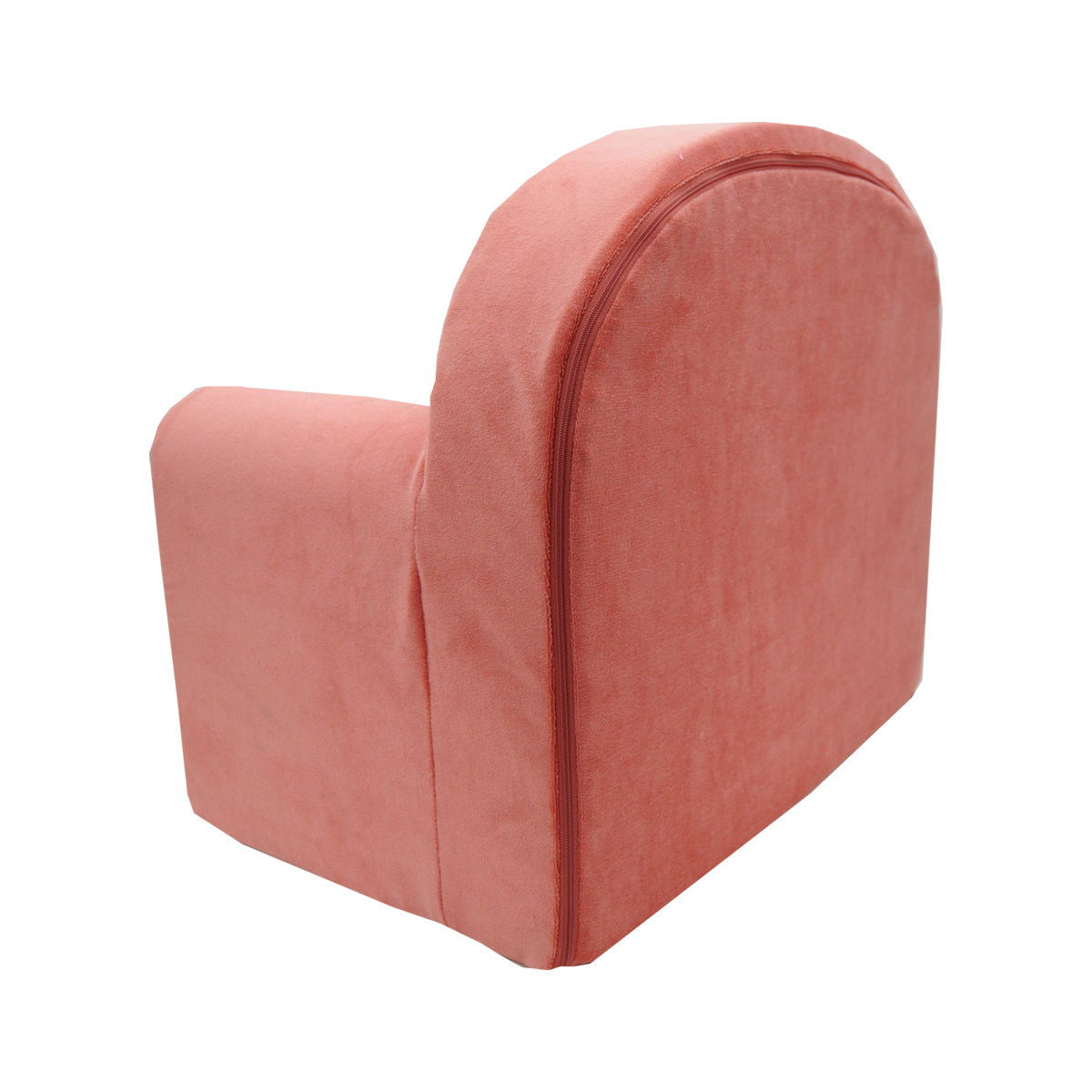 Housse de fauteuil droit enfant en velours uni - Terracotta - 