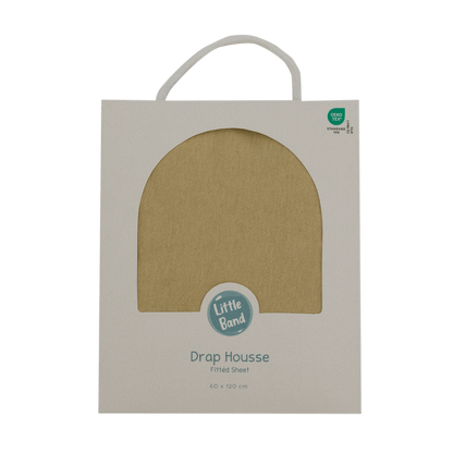 Drap housse 60x120 cm Miel - Drap housse bébé jersey 100% coton