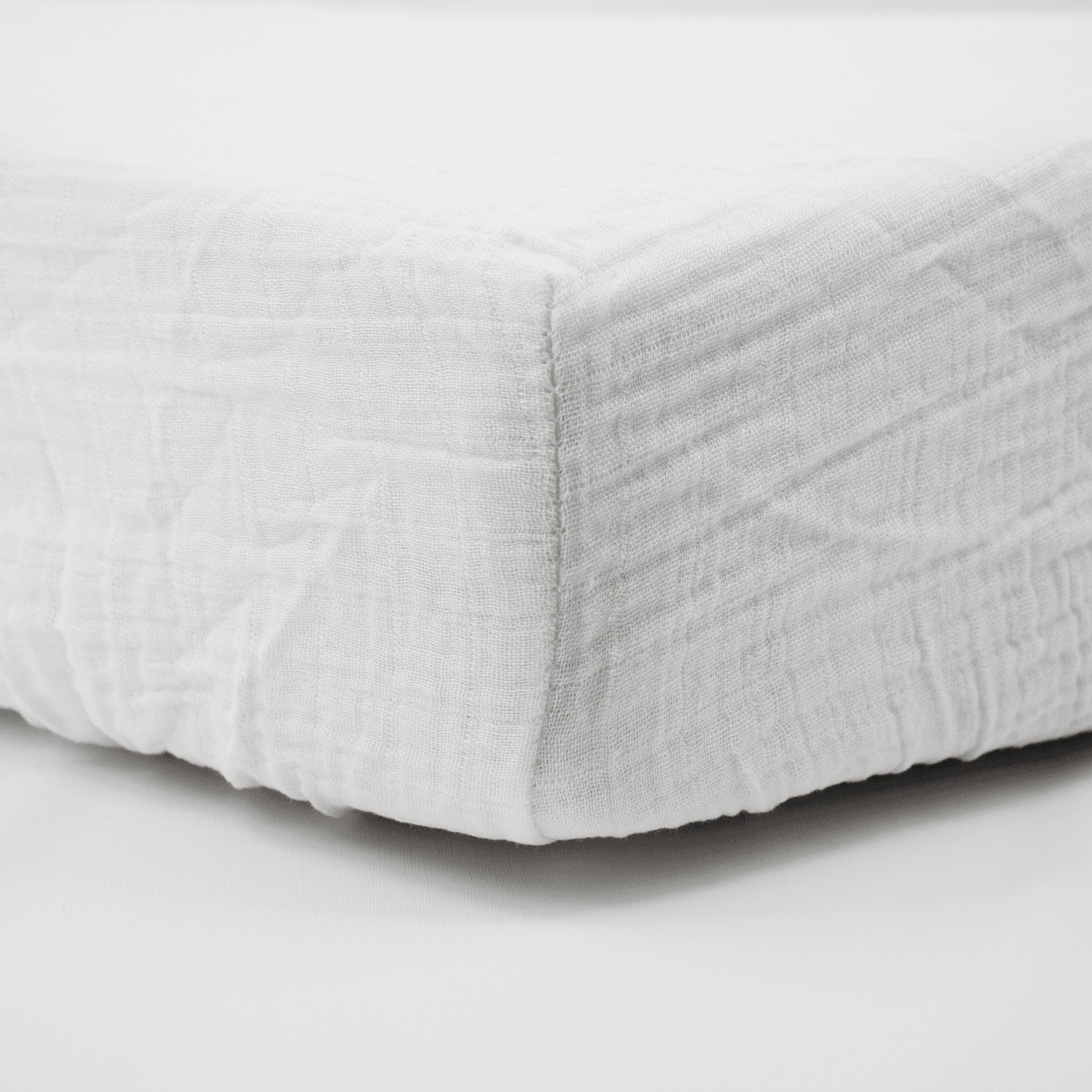 Drap housse 70x140 cm x2 pcs Blanc / Vieux Rose - draps housse bébé en Gaze de coton