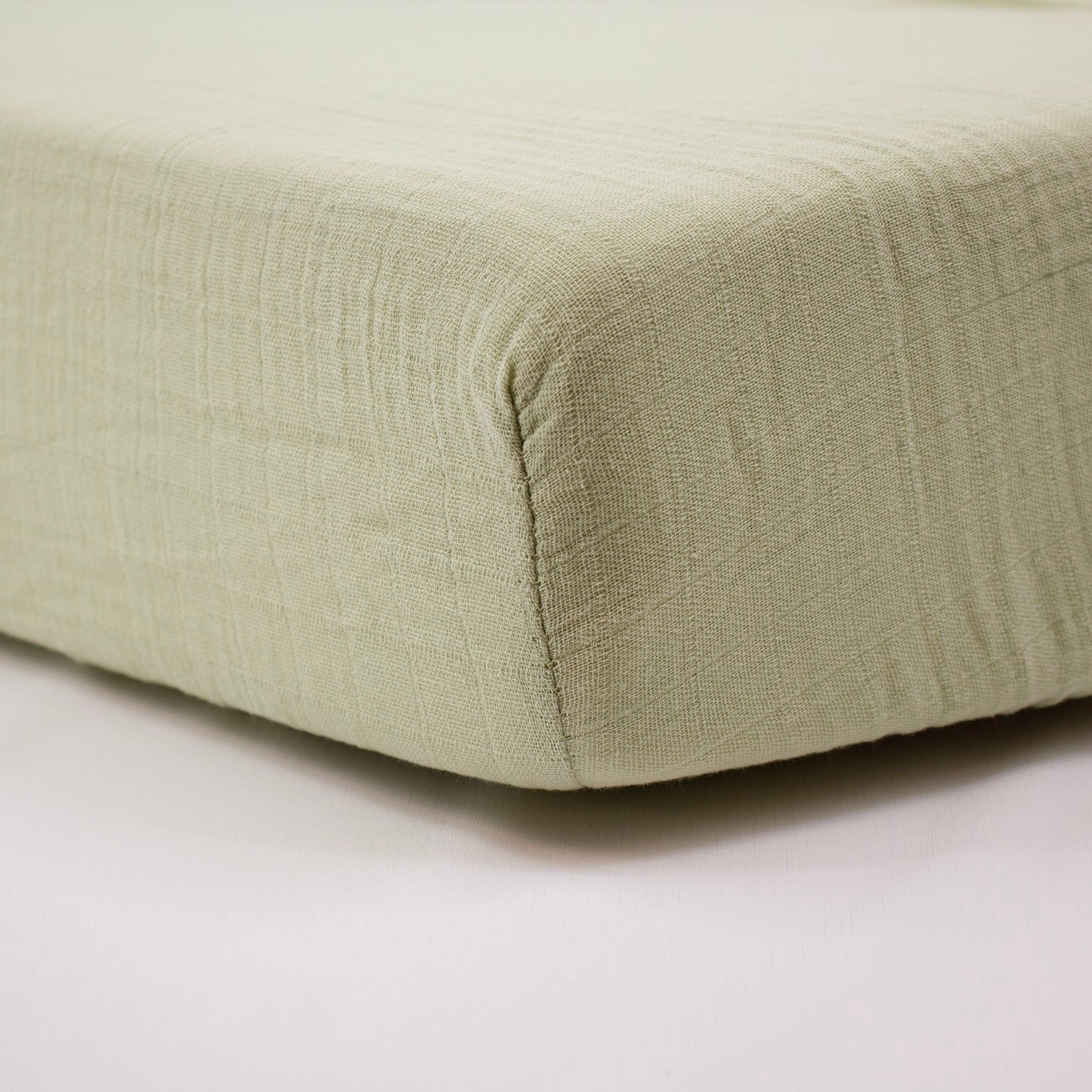 Drap housse 60x120 cm Tilleul Double Gaze de coton