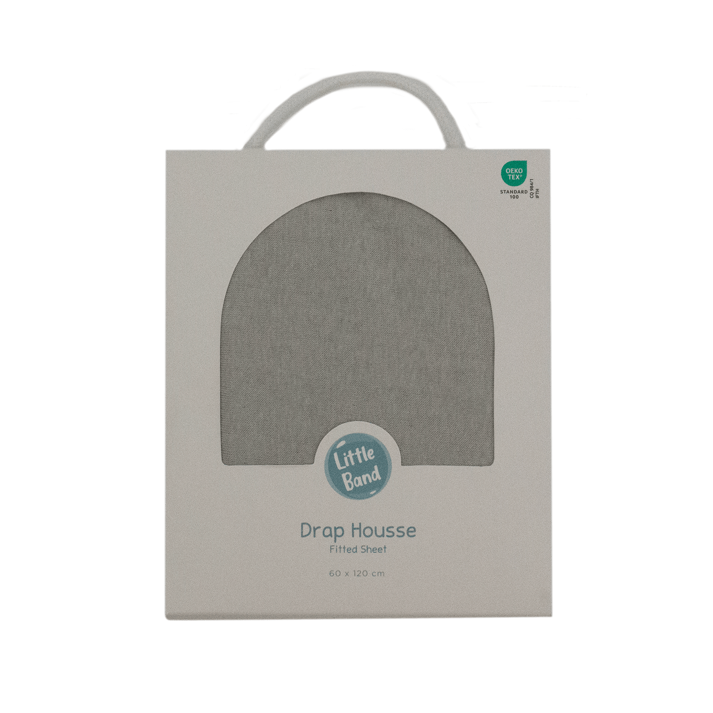 Drap housse 60x120 cm Gris Perle - Drap housse bébé jersey 100% coton