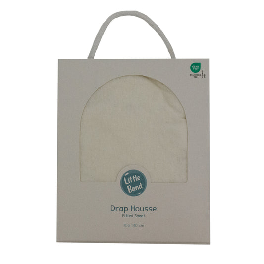 Drap-housse 70x140 cm Vanille - Drap housse bébé jersey 100% coton