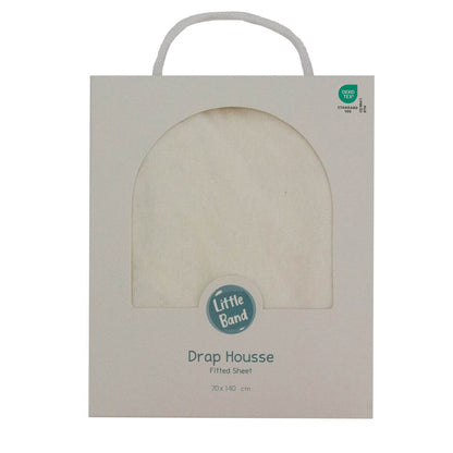 Drap-housse 70x140 cm Neige - Drap housse bébé jersey 100% coton