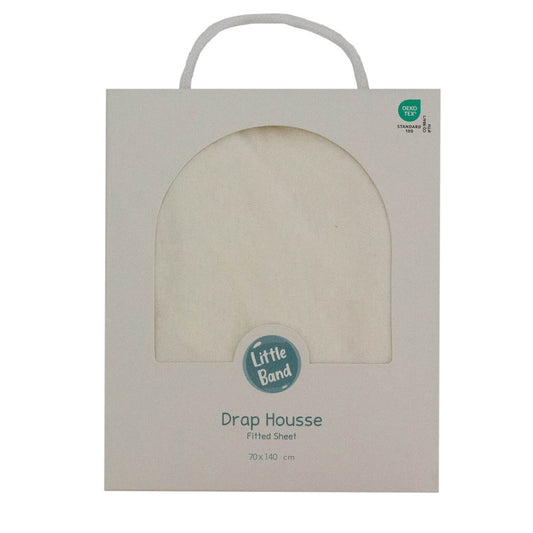Drap-housse 70x140 cm Neige - Drap housse bébé jersey 100% coton