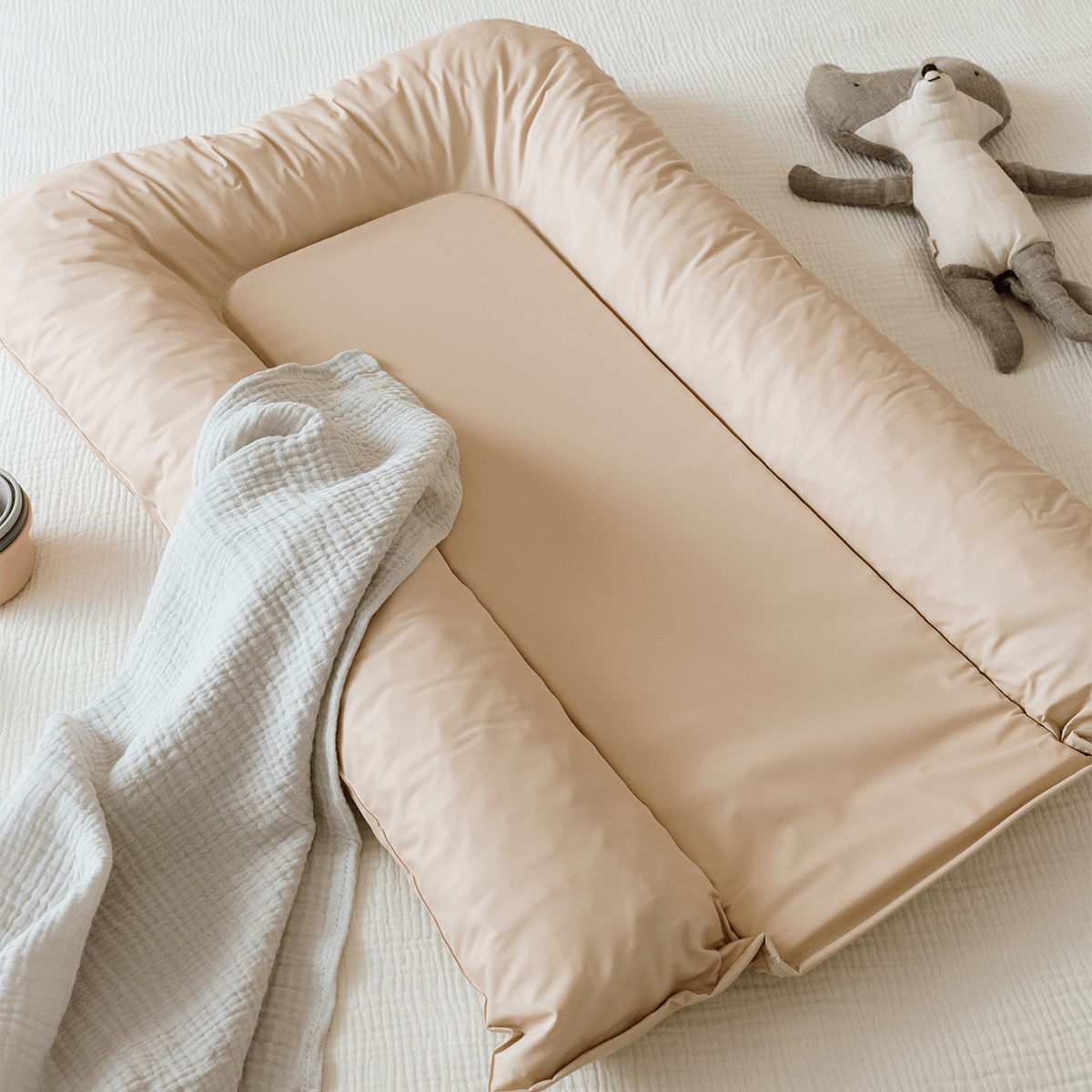 Matelas à langer Flocons 50x70 cm - Matelas à langer pour bébé en PVC - Noisette