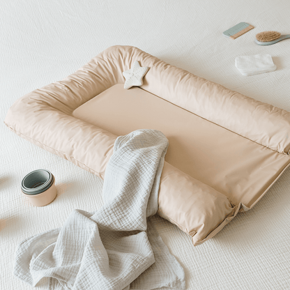 Matelas à langer Flocons 50x70 cm - Matelas à langer pour bébé en PVC - Noisette