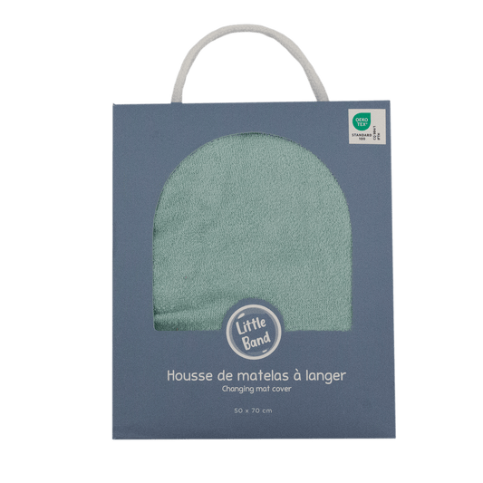 Housse pour matelas à langer Céladon en éponge - Housse matelas à langer 50x70 cm