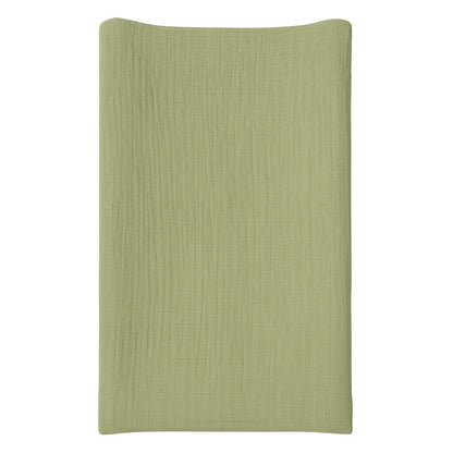 Housse pour matelas à langer Tilleul en Gaze de coton - Housse matelas à langer 50x70 cm