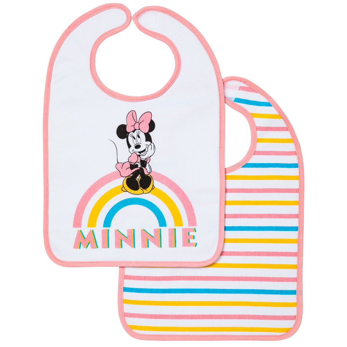 Lot de 2 bavoirs 1er âge Disney Minnie Rainbow 6+ - Disney Baby