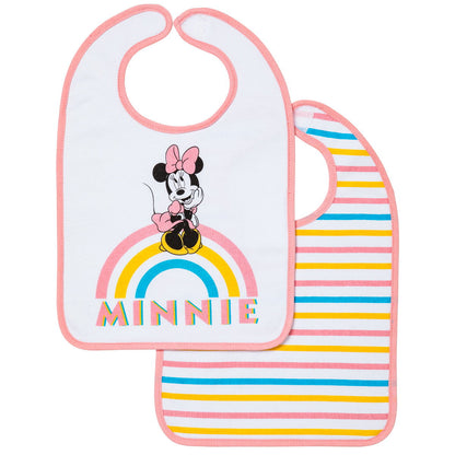 Lot de 2 bavoirs 1er âge Disney Minnie Rainbow 6+ - Disney Baby