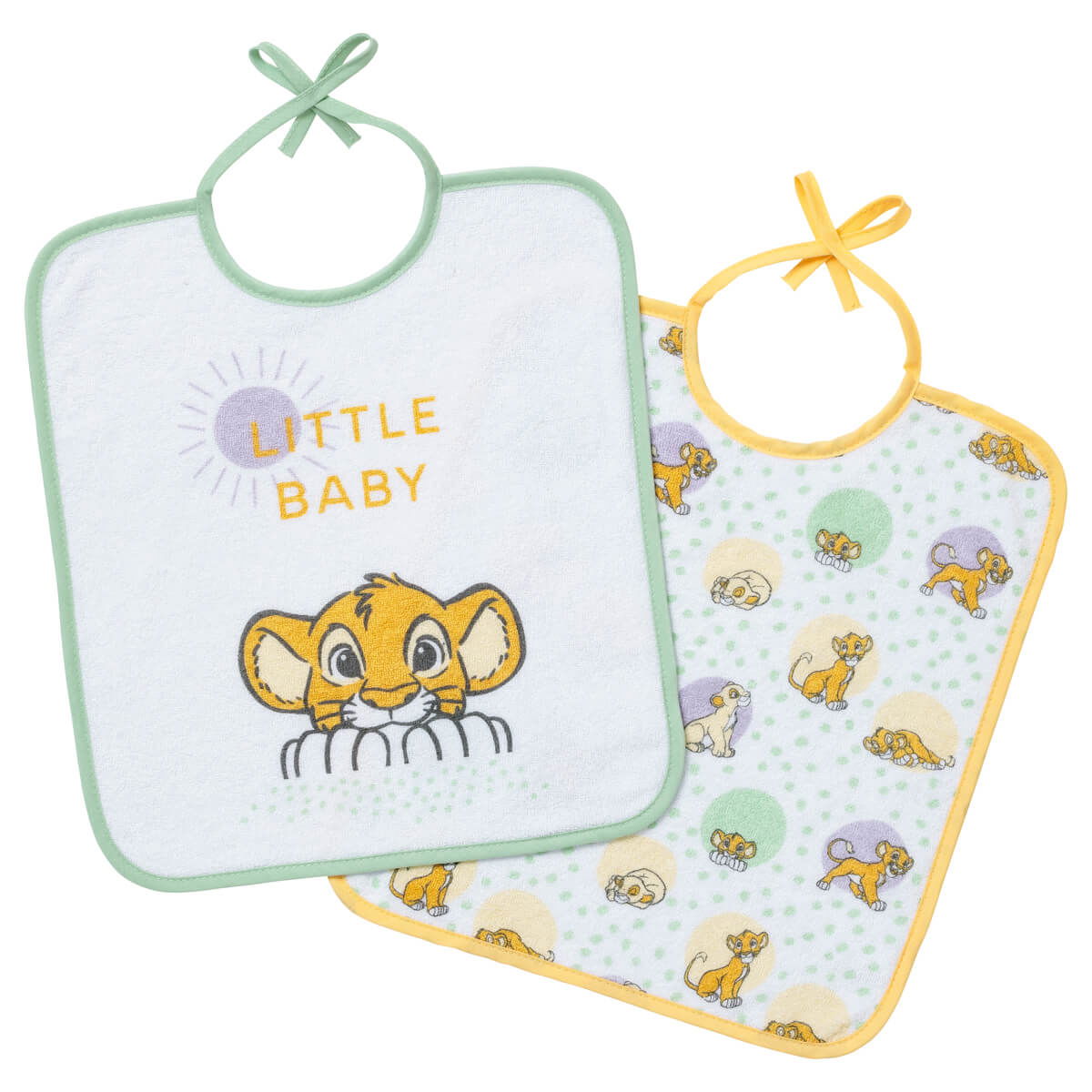 Lot de 2 bavoirs 6 mois 28x38 cm - Roi Lion Cosy Time - BB Malin