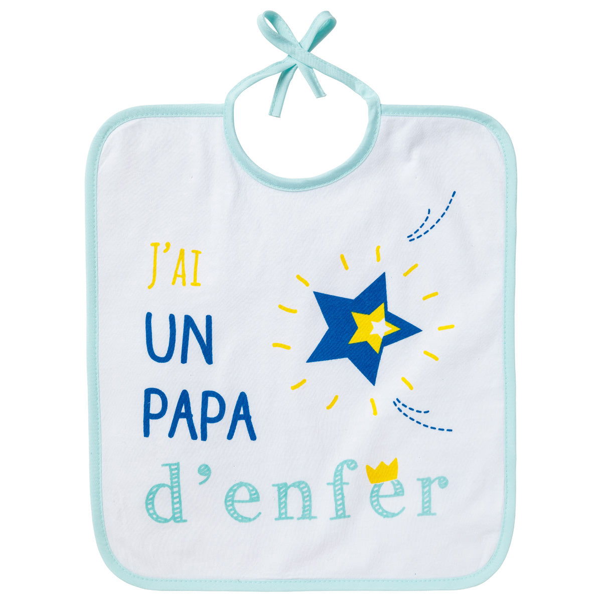 Lot de 2 bavoirs Papa d'enfer - 6 mois - 