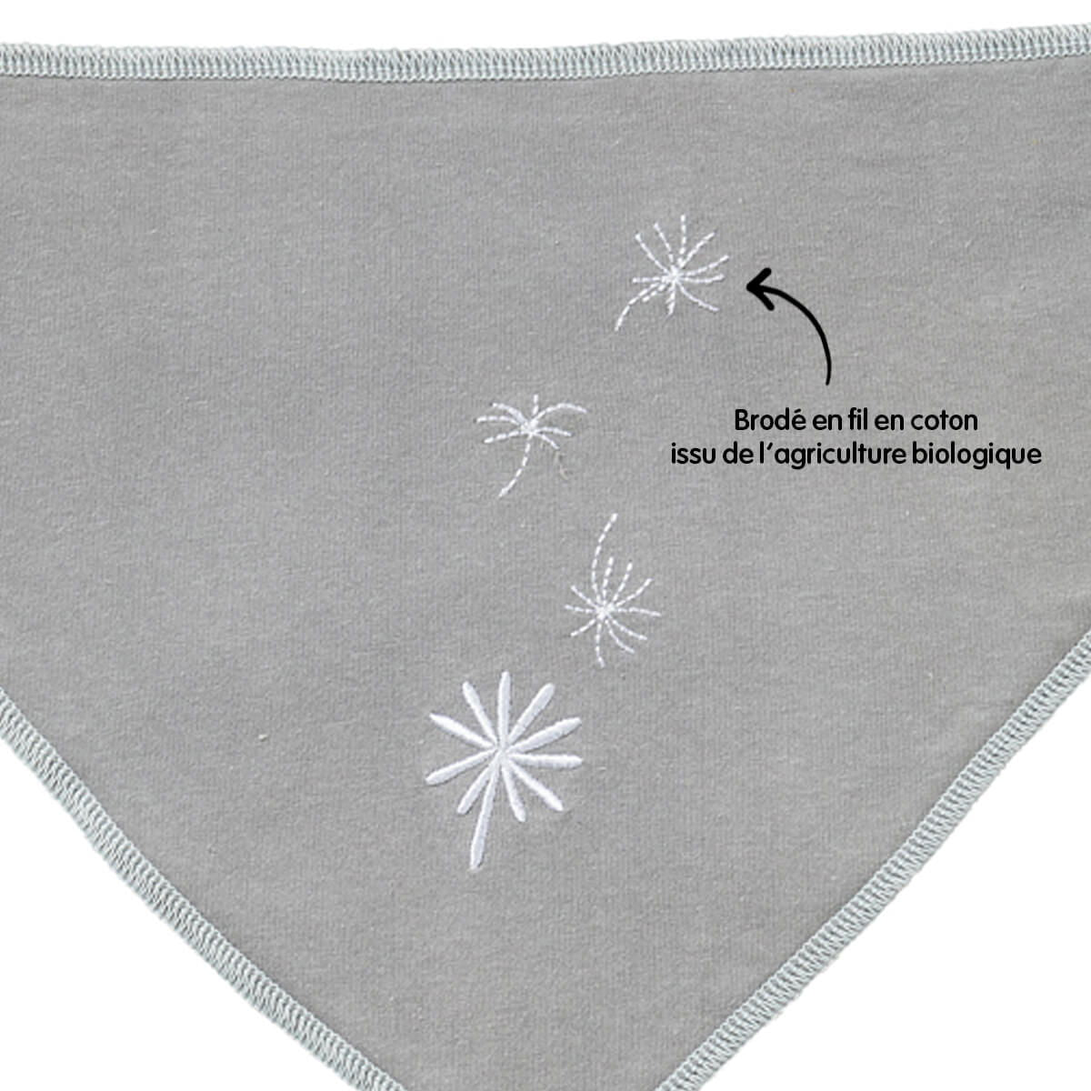 Lot de 2 bavoirs naissance bandana Jeune Pousse - Bio - BB Malin