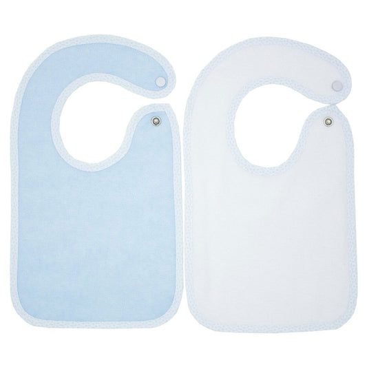 Lot de 2 bavoirs naissance plastifiés Bleu - Babycalin