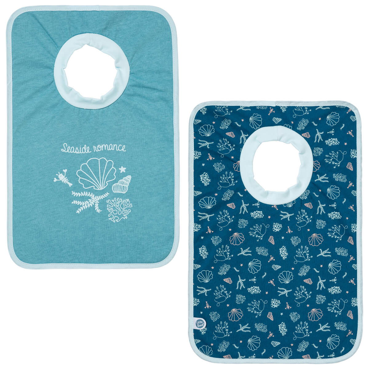 Lot de 2 bavoirs passe-tête 6 mois - Seaside Romance - Little Band