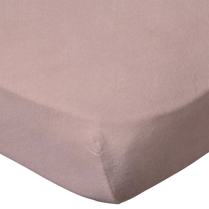 Lot de 2 draps-housse en coton 60x120 cm - Blanc/Rose - BB Malin