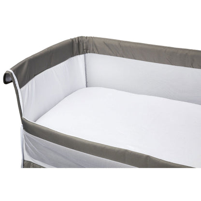 Lot de 2 draps housse berceau 83x50 cm bio - Blanc Gris - BB Malin
