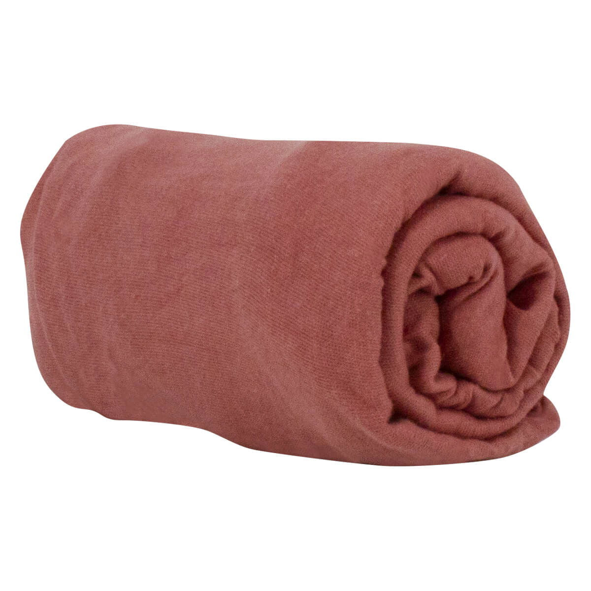 Lot de 2 draps housse unis 60x120 cm - Terracotta/Blanc - BB Malin