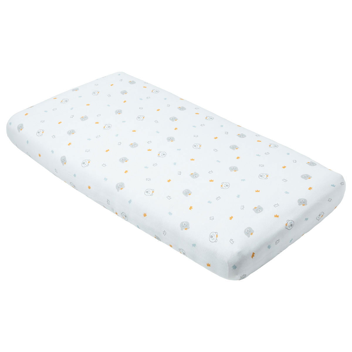 Lot de 2 draps housses 70x140 cm - Ours + Bleu - 