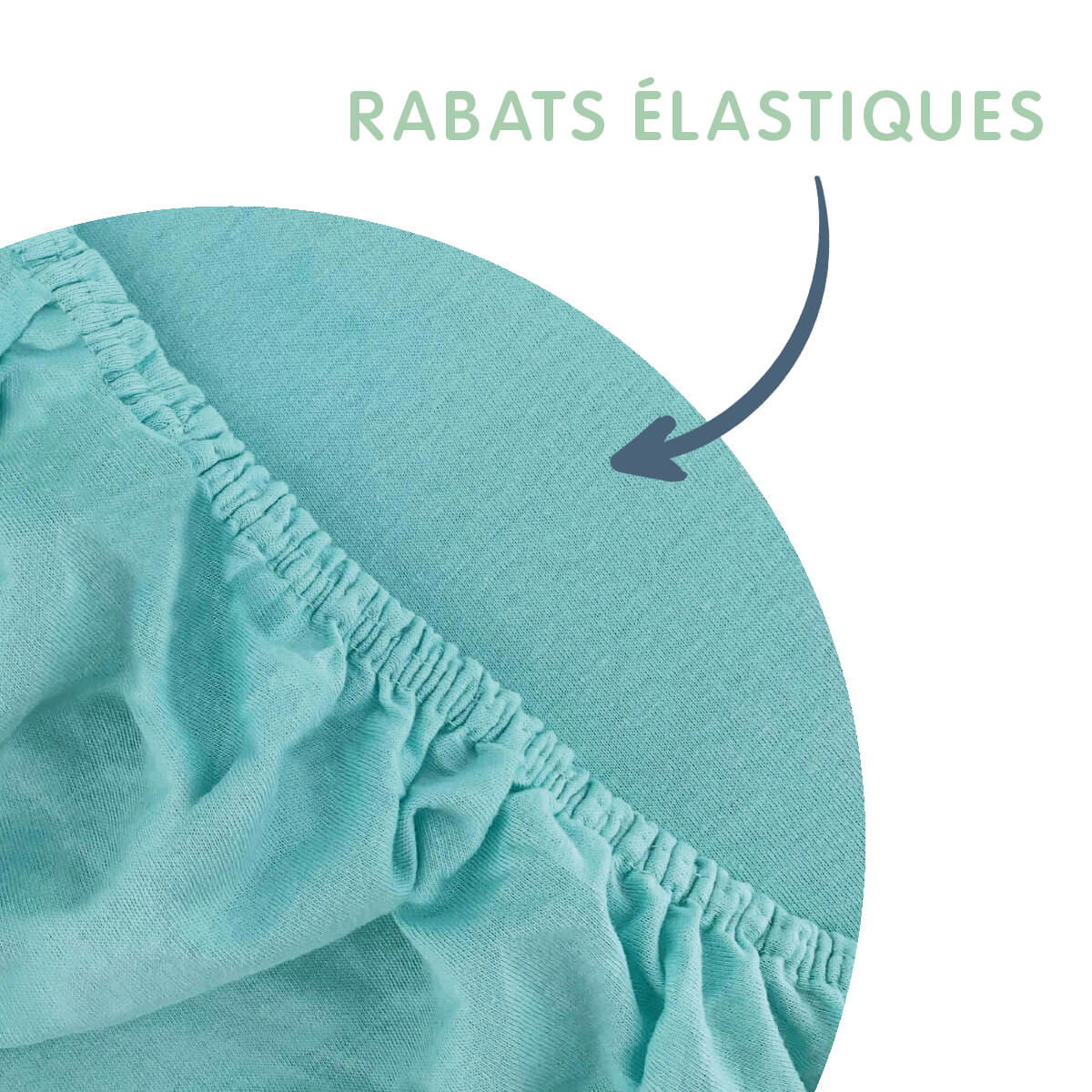 Lot de 2 draps housses 70x140 cm - Ours + Bleu - 