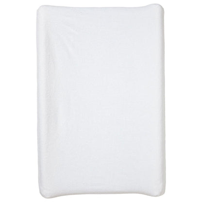 Lot de 2 housses de matelas à langer en éponge 50x70 cm - Blanc + Bleu jean - 