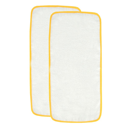 Lot de 2 serviettes à scratch pour matelas à langer Luxe - Jaune - Babycalin