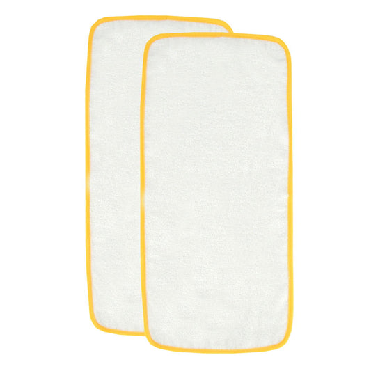 Lot de 2 serviettes à scratch pour matelas à langer Luxe - Jaune - 