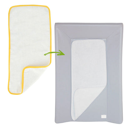 Lot de 2 serviettes à scratch pour matelas à langer Luxe - Jaune - 