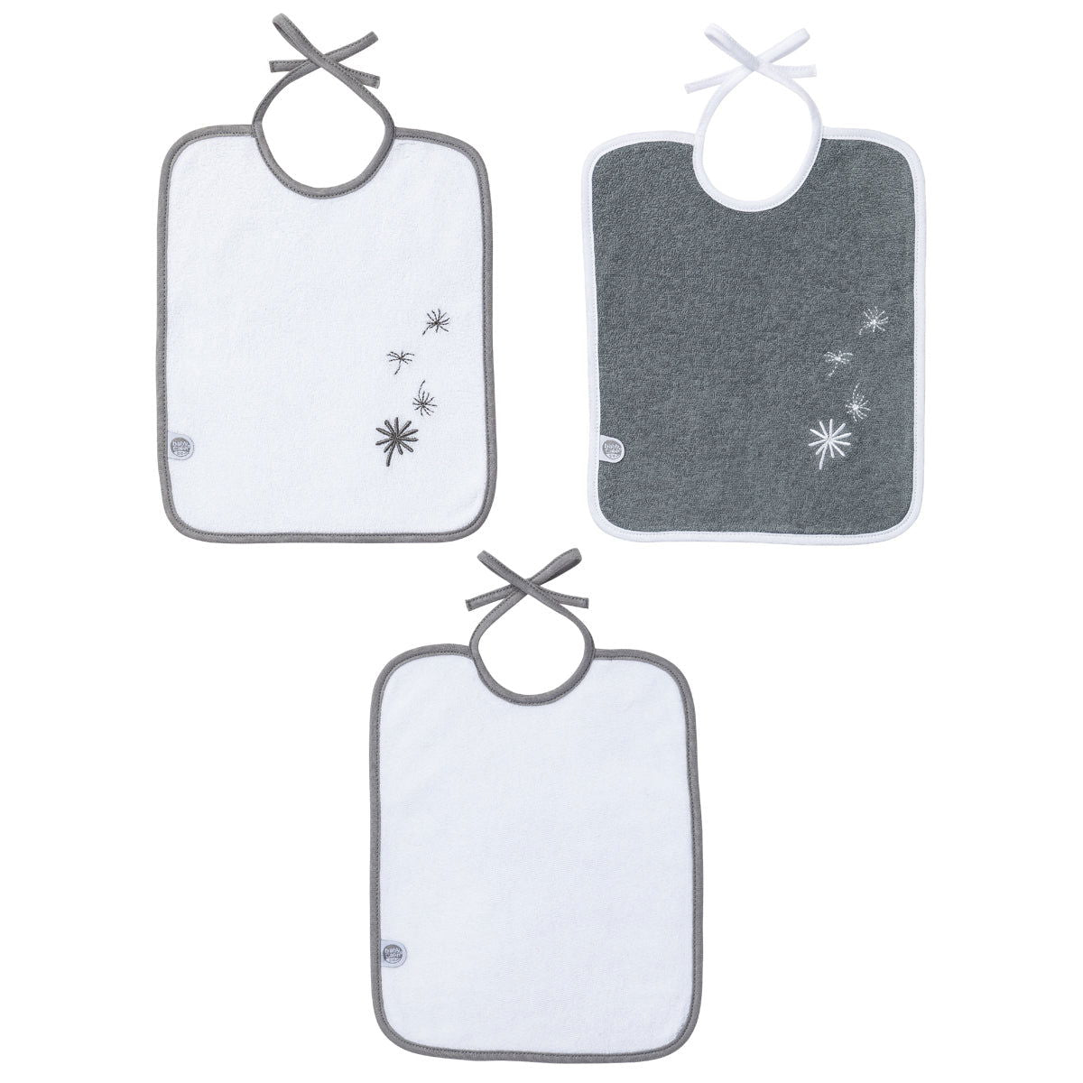 Lot de 3 bavoirs bio Jeune Pousse - naissance - BB Malin
