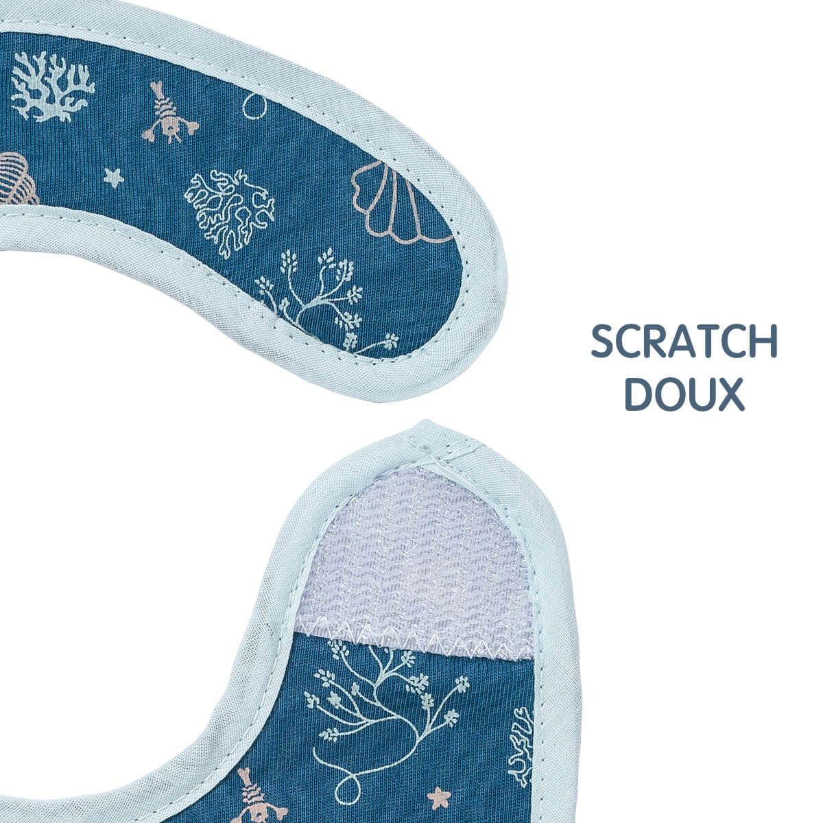 Lot de 3 bavoirs naissance 17x29 cm - Seaside Romance - BB Malin