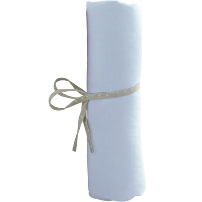 Lot de 3 draps housse 40x80 cm 2 écrus + 1 bleu ciel - 