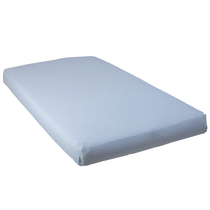 Lot de 3 draps housse 60x120 cm 2 écrus + 1 bleu ciel - 