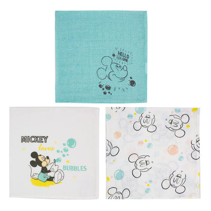 Lot de 3 langes Mickey Little One - 60x60 cm - BB Malin