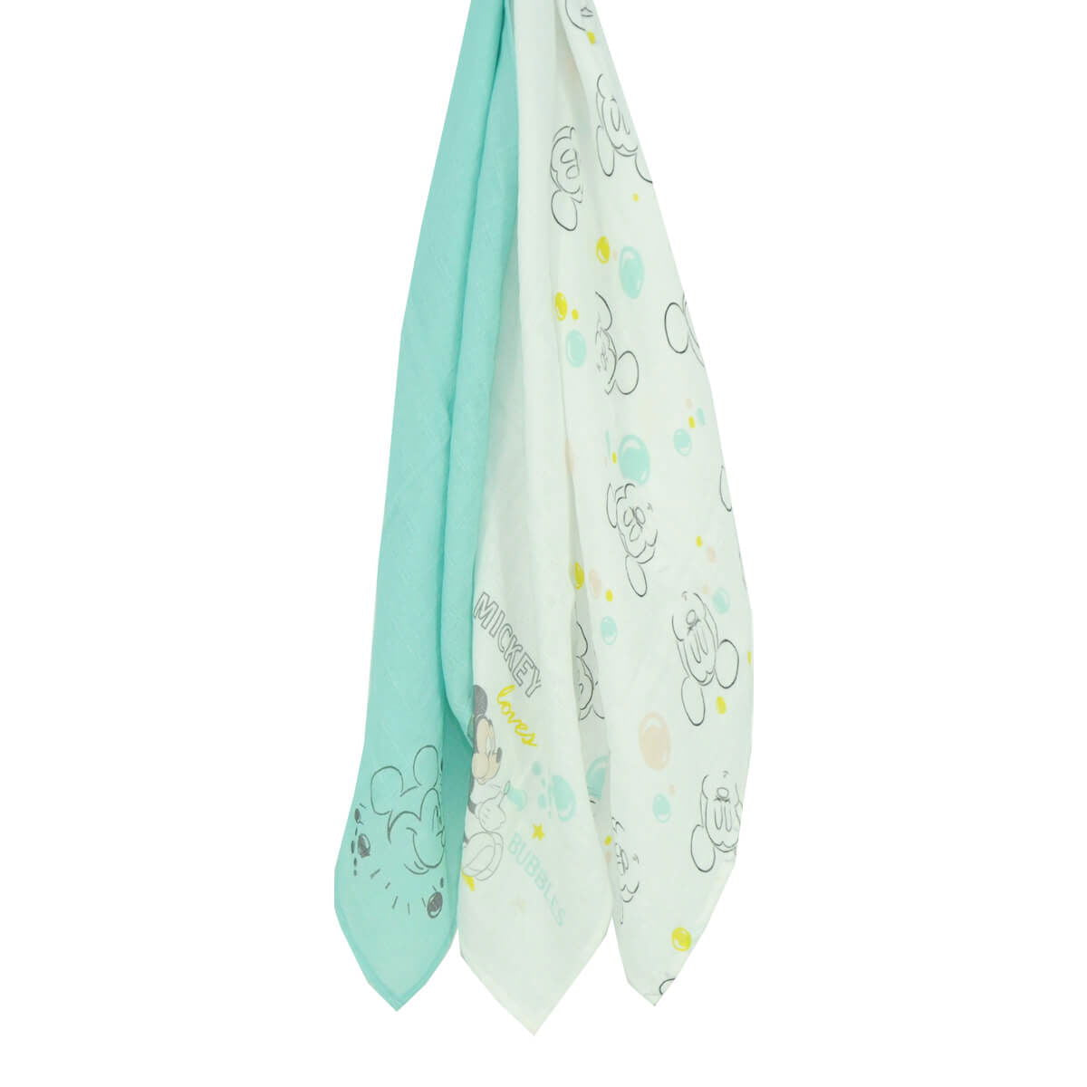 Lot de 3 langes Mickey Little One - 60x60 cm - BB Malin