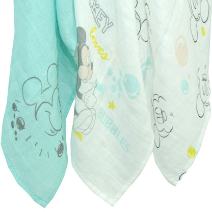 Lot de 3 langes Mickey Little One - 60x60 cm - BB Malin
