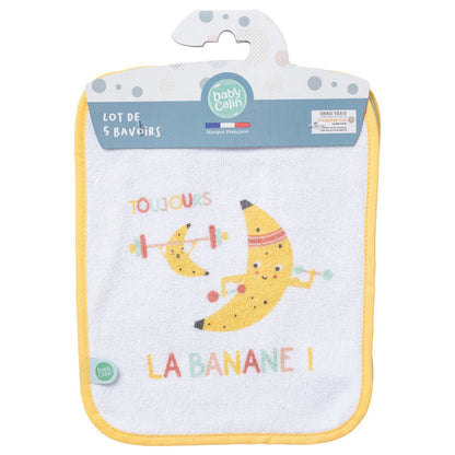 Lot de 5 bavoirs naissance 20x25 cm - Smoothie - BB Malin