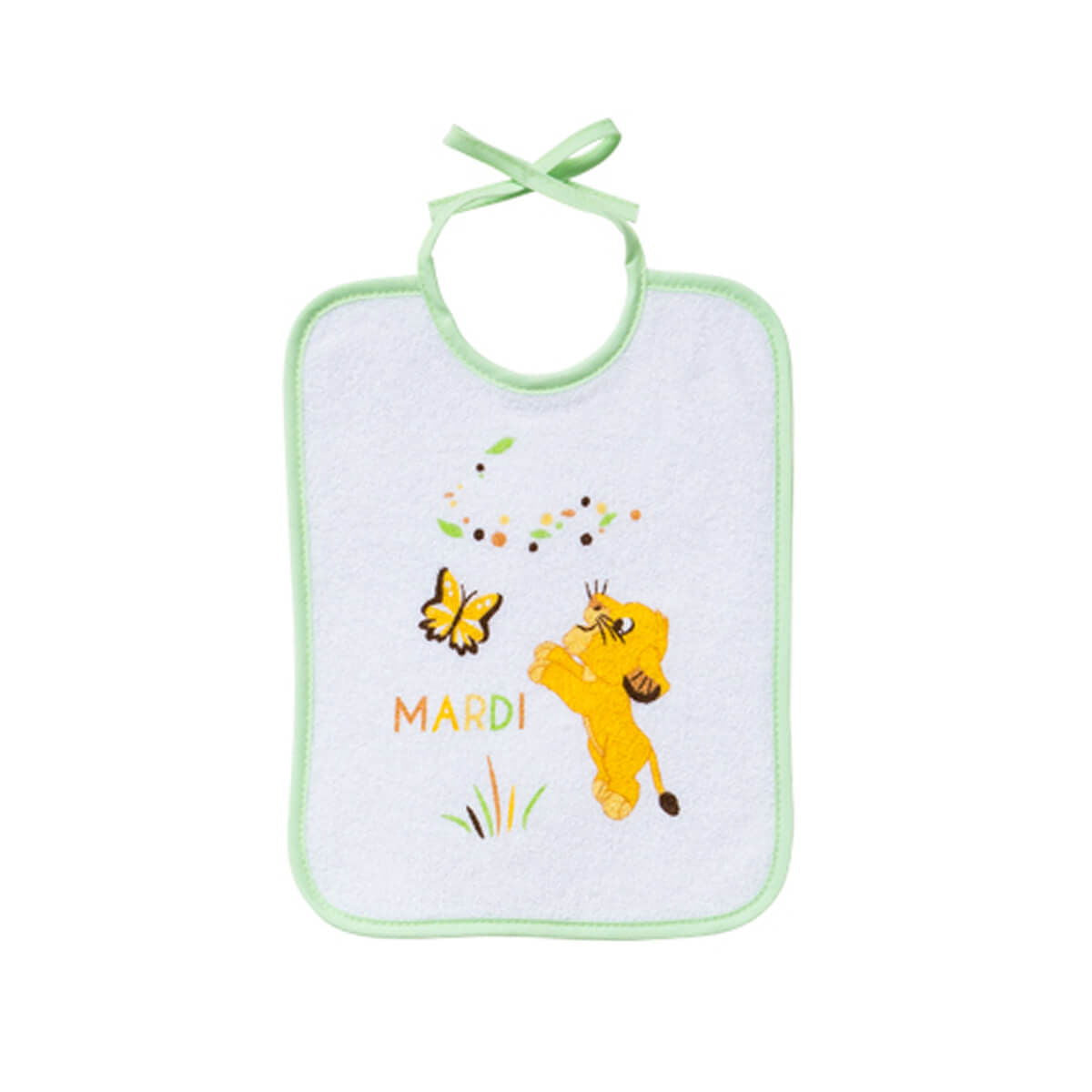 Lot de 7 bavoirs journaliers naissance Roi Lion Jungle - BB Malin