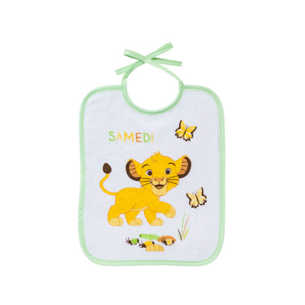 Lot de 7 bavoirs journaliers naissance Roi Lion Jungle - BB Malin