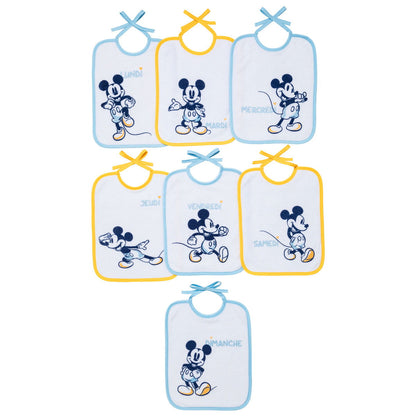 Lot de 7 bavoirs naissance Disney Classic Mickey - BB Malin
