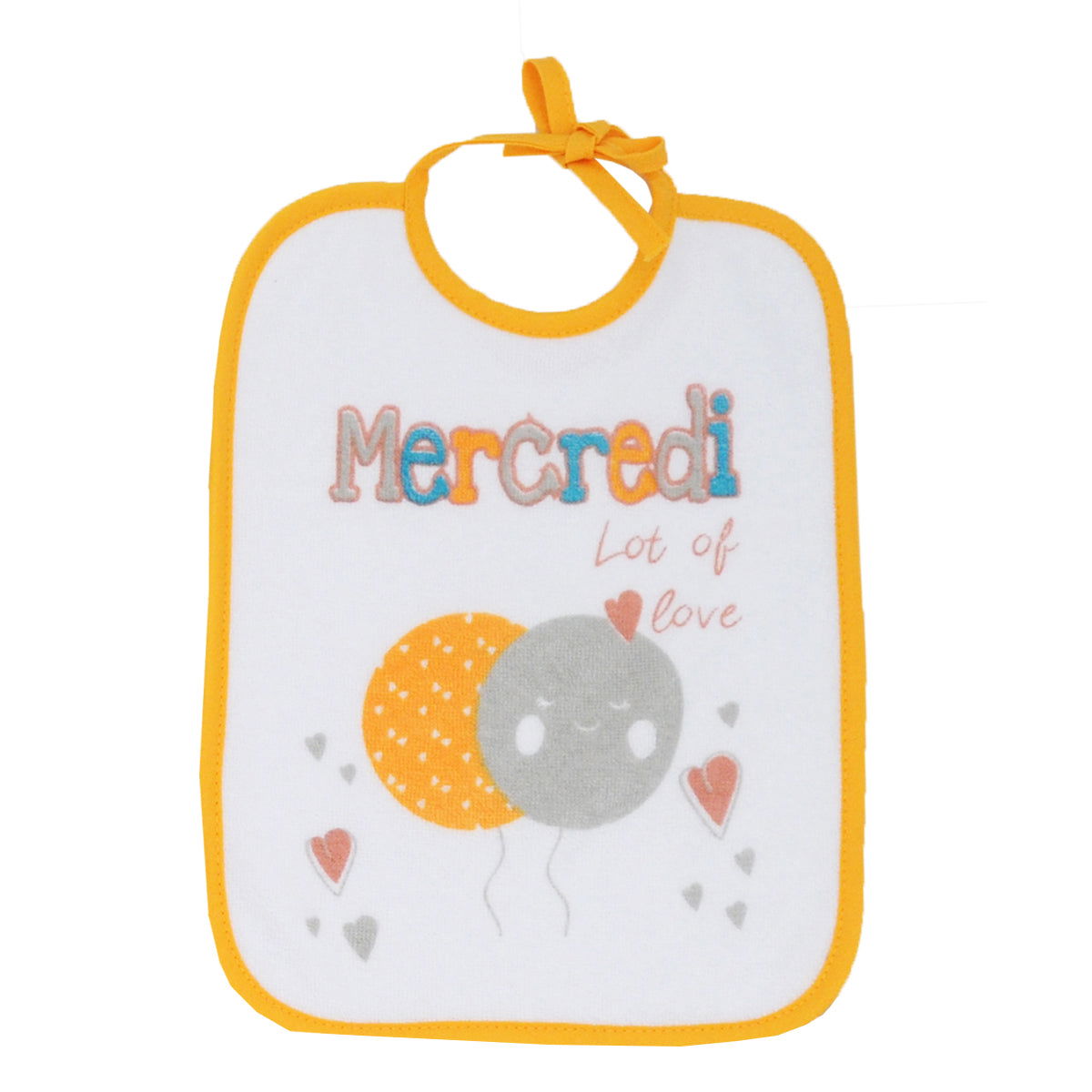Lot de 7 bavoirs naissance semainiers - BB Malin