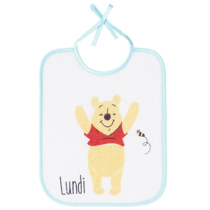 Lot de 7 bavoirs semainiers Disney Winnie Hello Funshine - Naissance - BB Malin