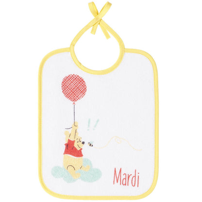 Lot de 7 bavoirs semainiers Disney Winnie Hello Funshine - Naissance - BB Malin